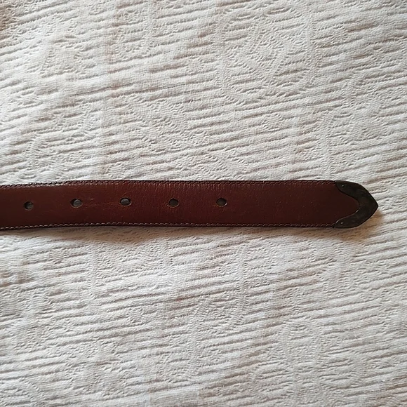 VTG Ralph Lauren Genuine Alligator Belt Sterling Silver 1985 Brown 26 - Picture 13 of 16